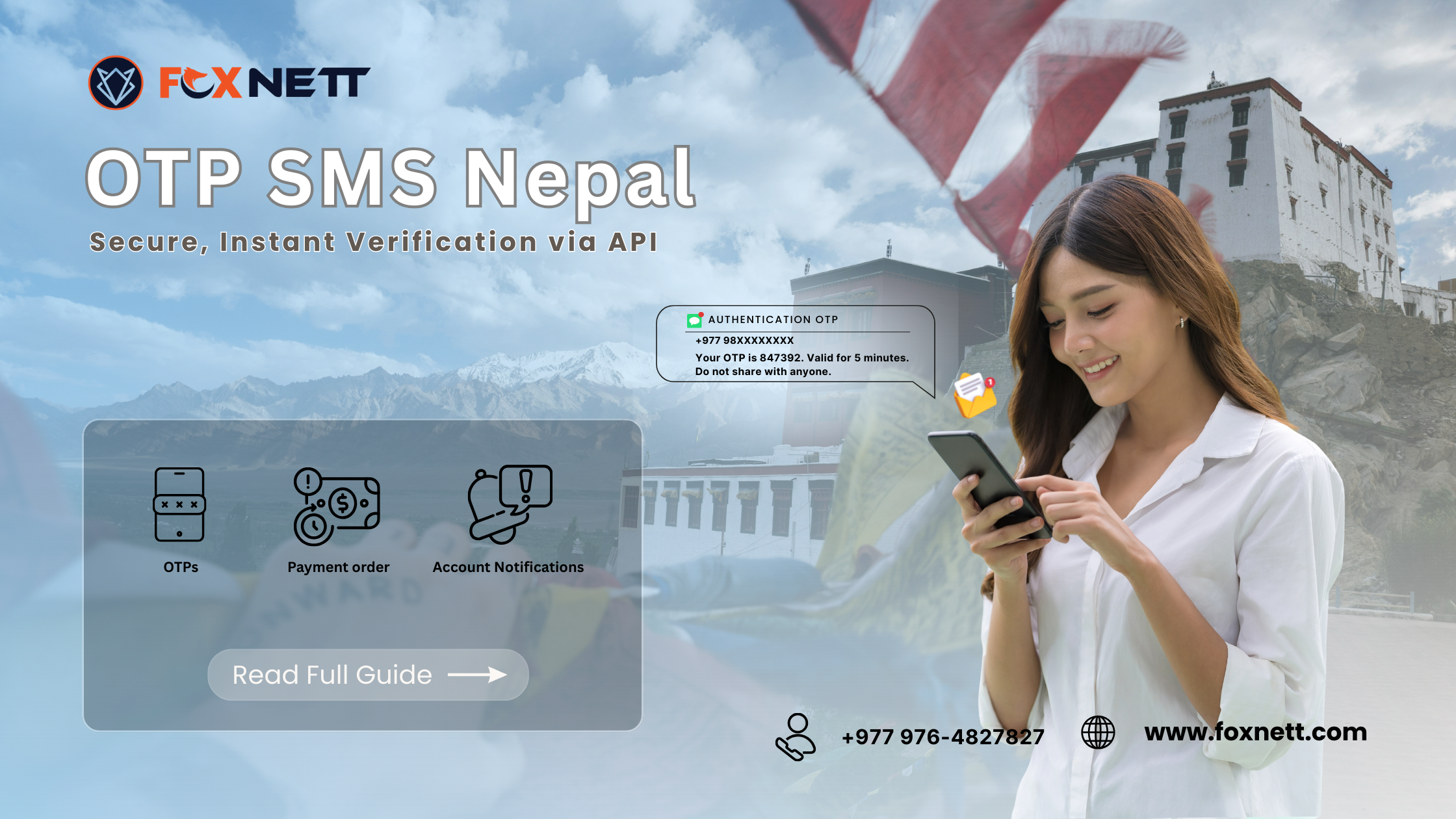 OTP SMS Nepal: Secure, Instant Verification via API